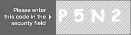 captcha code for visual authentication  letter P number 5 letter N number 2