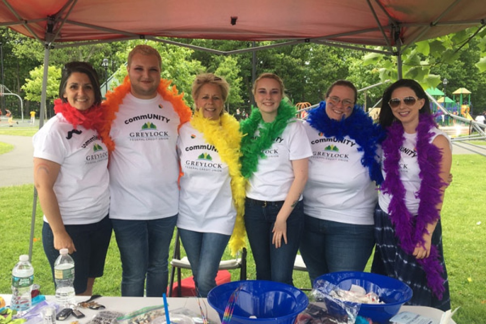 greylock employees at pride event in pittsfield massachusetts