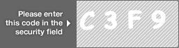 captcha code for visual authentication  letter C number 3 letter F number 9