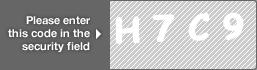 captcha code for visual authentication  letter H number 7 letter C number 9