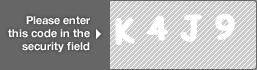 captcha code for visual authentication  letter K number 4 letter J number 9