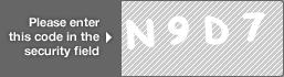 captcha code for visual authentication  letter N number 9 letter D number 7