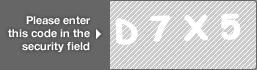 captcha code for visual authentication  letter D number 7 letter X number 5