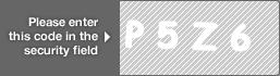 captcha code for visual authentication  letter P number 5 letter Z number 6