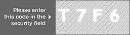 captcha code for visual authentication  letter T number 7 letter F number 6