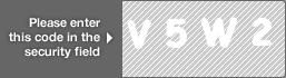 captcha code for visual authentication  letter V number 5 letter W number 2