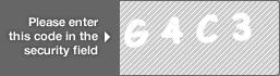 captcha code for visual authentication  letter G number 4 letter C number 3