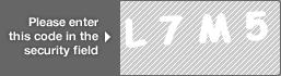 captcha code for visual authentication  letter L number 7 letter M number 5