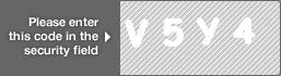 captcha code for visual authentication  letter V number 5 letter Y number 4