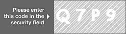 captcha code for visual authentication  letter Q number 7 letter P number 9