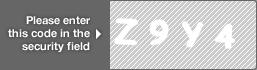 captcha code for visual authentication  letter Z number 9 letter Y number 4