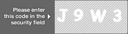 captcha code for visual authentication  letter J number 9 letter W number 3