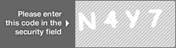 captcha code for visual authentication  letter N number 4 letter Y number 7